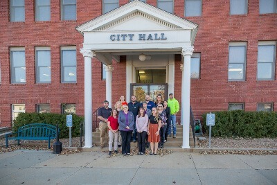 Augusta City Members Posing Outside August City Hall