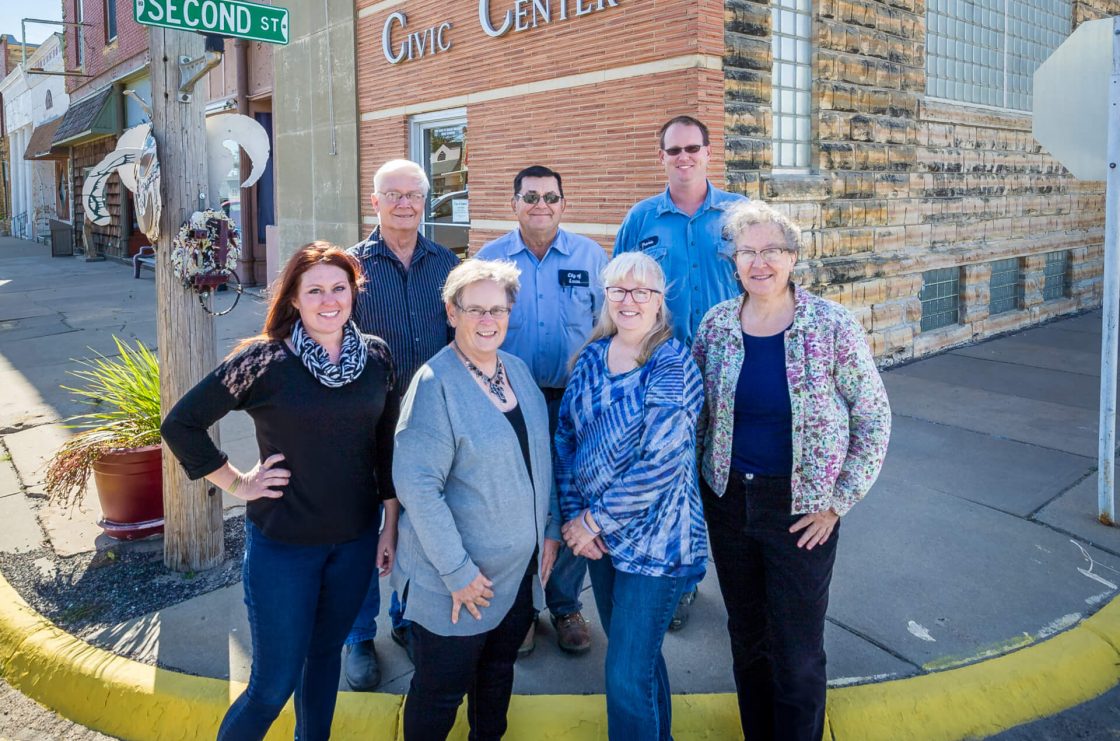 Lucas City Members Standing in front of the Lucas Civic Center