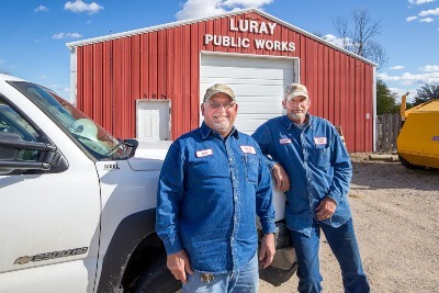 Luray City Members Standing In Front of Luray Public Works
